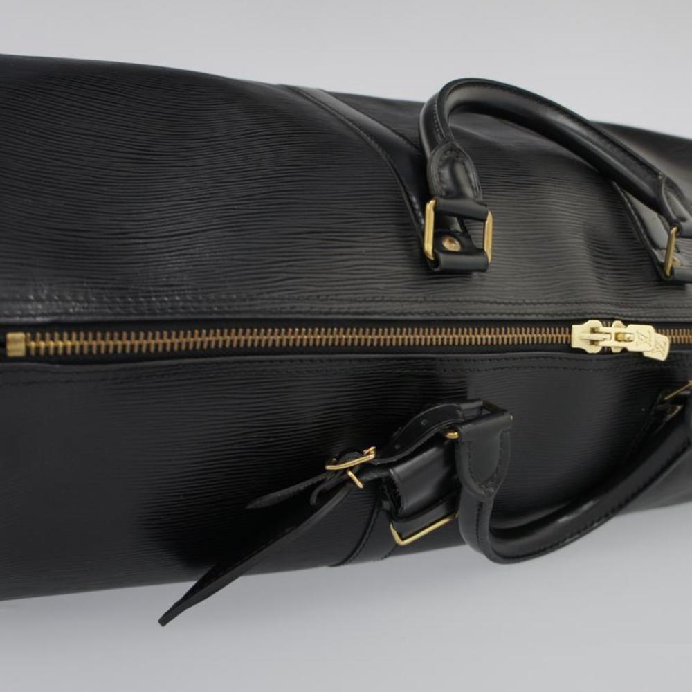 Louis Vuitton Black Epi Bag 50 Leather Keepall - Picture 9 of 9